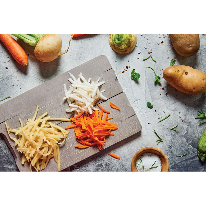 Кухонна терка Börner Combi Chef з контейнером, нержавіюча сталь, 4 насадки — для сиру, овочів, цедри