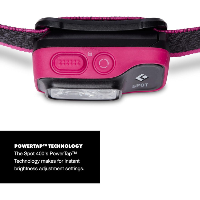 Налобний ліхтар Black Diamond Spot 400, сірий, розмір універсальний, колір Ultra Pink, потужність 400 люменів