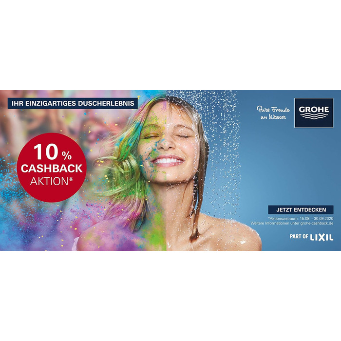 Ручний душ Grohe Vitalio Comfort 100, 2 режими, хром, з водозбереженням
