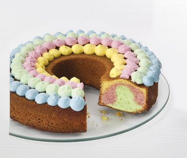 Форма для випікання Dr. Oetker з плоским і трубчастим дном, 26 см, сталева, антипригарна, кругла, сіра, з керамічним покриттям, герметична
