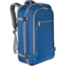 Рюкзак для подорожей Amazon Basics 40L, ручна поклажа, відсік для ноутбука 17'', органайзери, темно-синій, 51x38x20 см