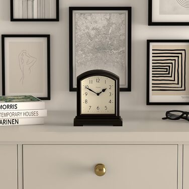 Камінний годинник JONES CLOCKS Tavern, класичний дизайн, настільний, для вітальні, спальні, офісу, полички, зелений/чорний