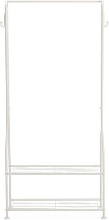 Шафа для одягу Amazon Basics з двома полицями, біла, 75x36,5x150 см