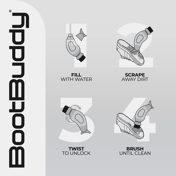 Boot Buddy – пристрій для швидкого очищення взуття та екіпірування: ефективна чистка футбольних, регбі, туристичних, гольф та гумових чобіт, взуття для активного відпочинку