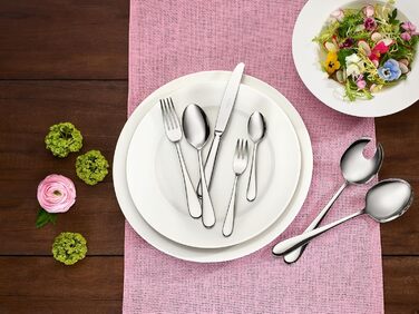 Villeroy & Boch Oscar набір столових приборів 68 предметів для 12 осіб, нержавіюча сталь, можна мити в посудомийній машині, ложки, виделки, ножі, столовий набір