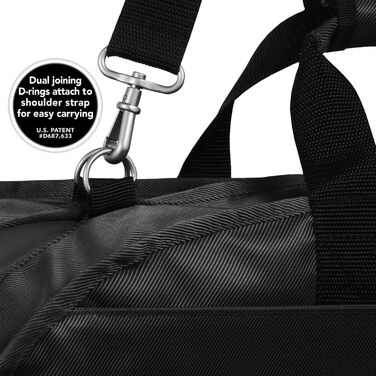 Дорожній трискладний чохол для суконь WallyBags, 132 см, чорний, водонепроникний, для подорожей
