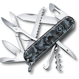 Ніж-мультитул Victorinox Huntsman 15 функцій, швейцарський армійський ніж, лезо, штопор, відкривачка, Navy Camouflage