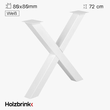 Ніжка столу HOLZBRINK металева біла Х-подібна форма 40x43 см