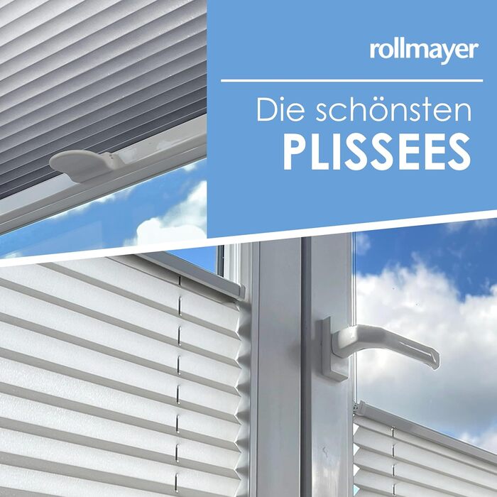 Рулонна штора Rollmayer Plissee на замовлення, 14 кольорів, 3 кольори профілю, висота 150-240 см, ширина 25-120 см, монтаж із свердлінням або на клей, складна жалюзі для захисту від сонця і сторонніх поглядів, для вікон та дверей