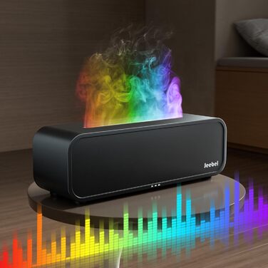 Аромадифузор Jeebel для ефірних олій з ритмічною ідентифікацією, RGB-підсвіткою, пультом ДУ, 7 режимами, таймером, 250 мл – зволожувач повітря для аромотерапії в спальню та офіс