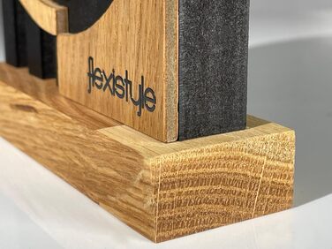 FLEXISTYLE сучасний настільний годинник з дуба, чорний, для вітальні та ванної, стиль 3