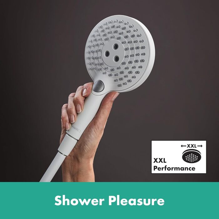 Душова лійка hansgrohe Raindance Select S 120 мм, 3 режими, EcoSmart 9 л/хв, антивапняна, PowderRain, матова біла