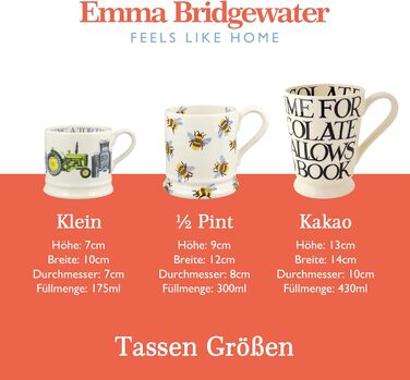 Велика керамічна чашка Emma Bridgewater Hawthron Tree 1/2 Pint – для кави, чаю, капучино, латте, подарункова чашка зі стонгверу