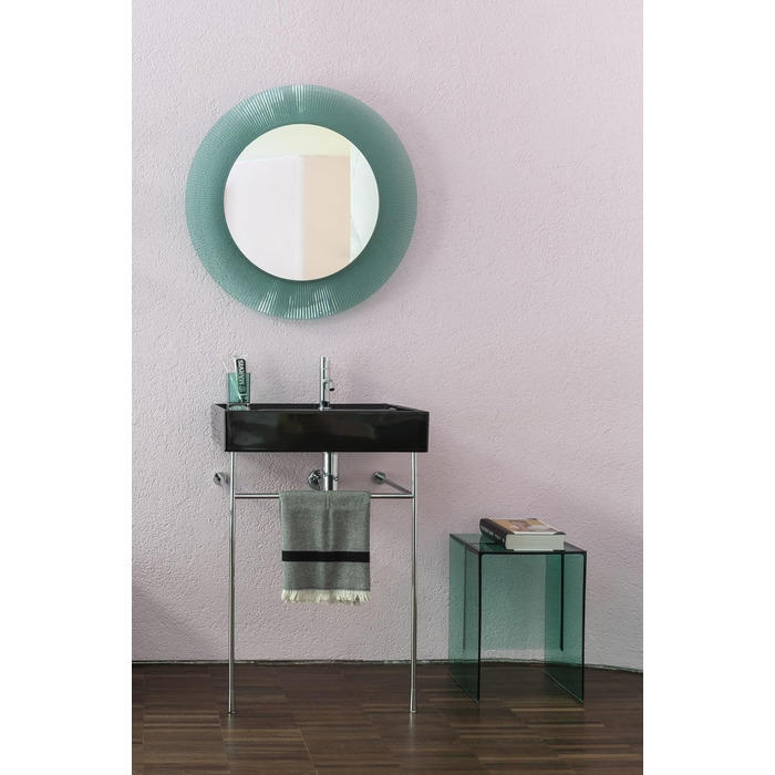 Підставка для зубних щіток Kartell Boxy, пластик, прозора, 7x7x12 см, бірюзова