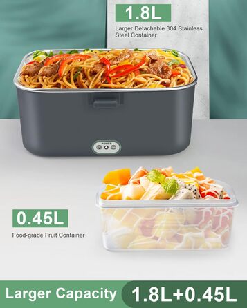 Електричний ланчбокс AUTOPkio 1,8 л 80 Вт, сірий/зелений