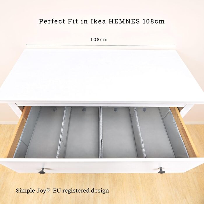 Органайзер для комода IKEA HEMNES, 5 шт, міцний, для дитячого одягу, пелюшок, шкарпеток, оригінальний, точне прилягання