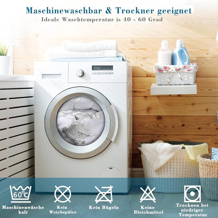 Преміум наматрацник Threads For Bed 140x190 см, м’який стьобаний топер із 100% бавовни для захисту та підтримки матраца