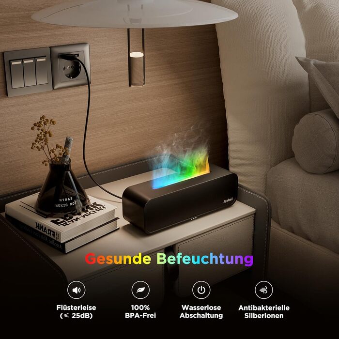 Аромадифузор Jeebel для ефірних олій з ритмічною ідентифікацією, RGB-підсвіткою, пультом ДУ, 7 режимами, таймером, 250 мл – зволожувач повітря для аромотерапії в спальню та офіс