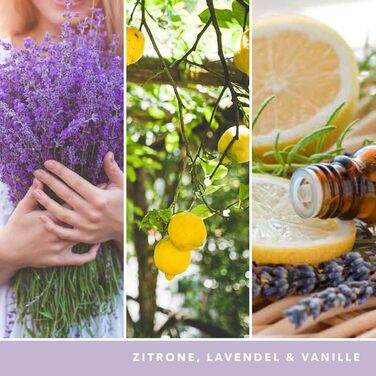 Ароматична свічка Yankee Candle у склі Lemon Lavender, велика, до 150 годин горіння, подарунок для жінок, ідеально на День матері