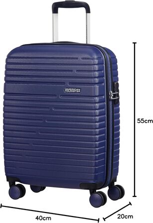 Валіза American Tourister Aero Racer Spinner 68, розширювана, 3.6 кг, 75.5 л, синя, 4 колеса