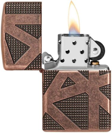 Запальничка Zippo Armor антикварна мідь, геометричний дизайн, 360°, універсальна