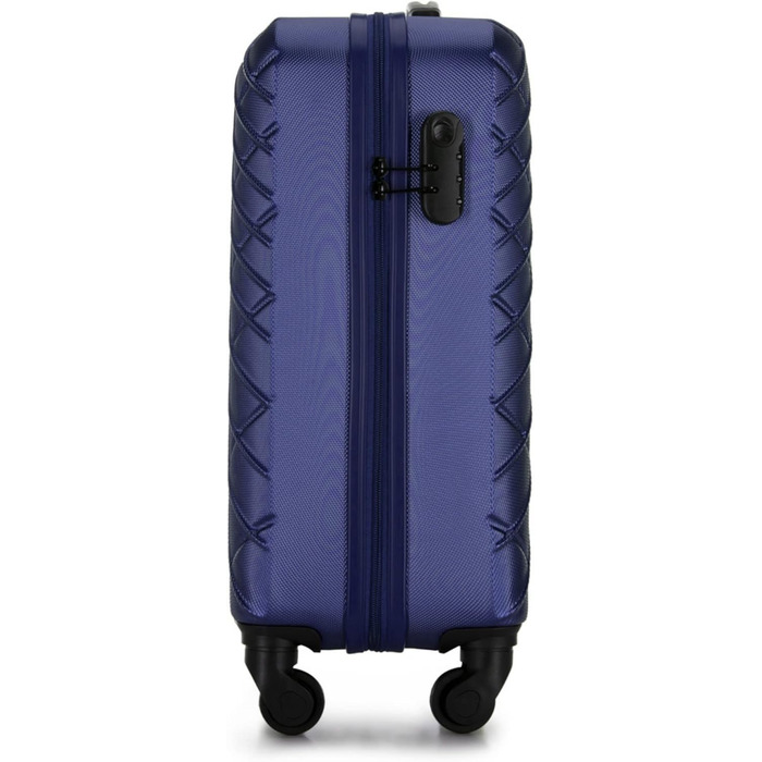 Валіза WITTCHEN Classic M, жорсткий ABS, 4 колеса, кодовий замок, синя