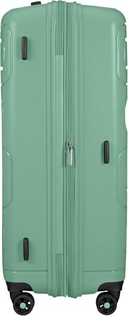 Валіза American Tourister Sunside Spinner 55 см, 35 л, чорна, розширювана, 77-118 л, мінерально-зелена