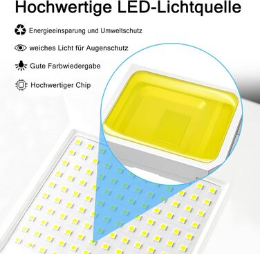 LED прожектор AufuN 5x100 Вт, холодне біле світло, суперяскравий, для вулиці, IP65, водонепроникний, алюмінієвий, для саду, гаража, двору чи готелю