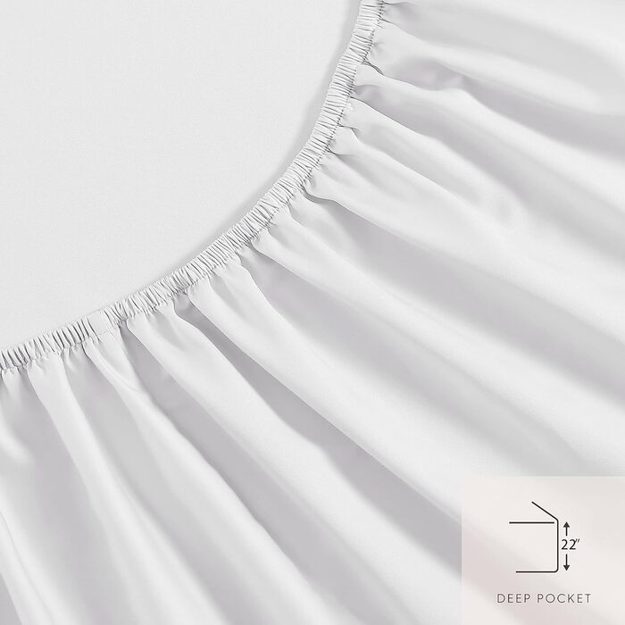 Комплект постільної білизни Laura Ashley для двоспального ліжка King Size, розкішна сатинова бавовна, щільність 800 ниток, білий, однотонний, м'який і гладкий текстиль для дому