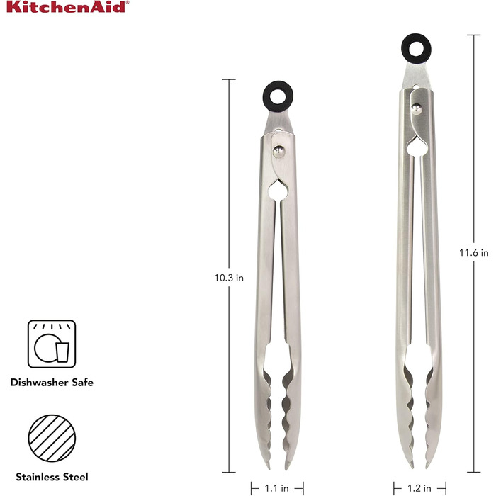 Універсальні кухонні щипці KitchenAid, нержавіюча сталь, 2 шт