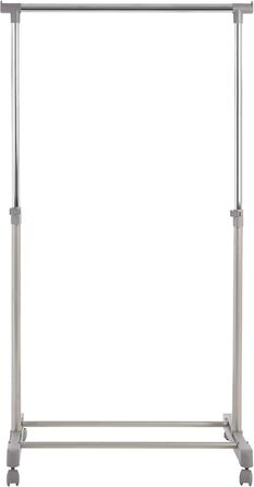 Преміум вішак для одягу на колесах Premier Housewares, хром, пластик, сірий, 43x80x152 см