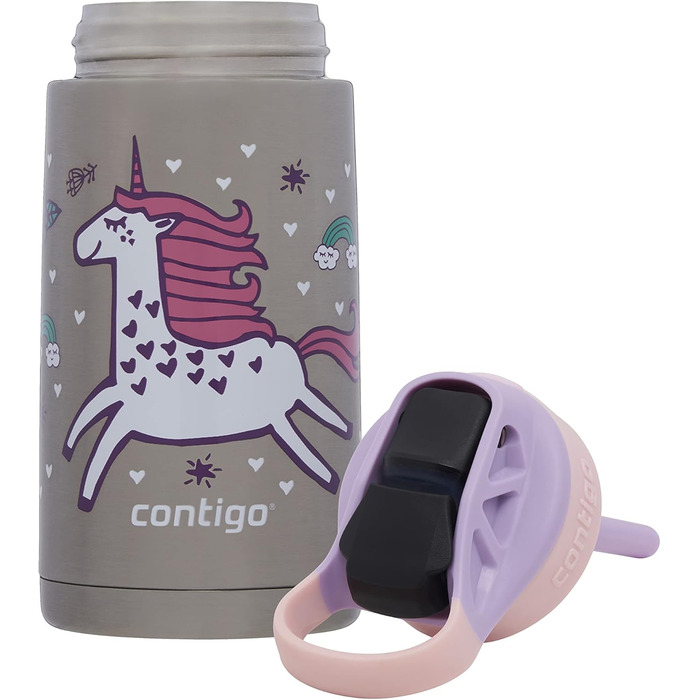 Дитяча пляшка для води Contigo Easy Clean Autospout з трубочкою, 420 мл, BPA-free, герметична, для школи, садка та спорту