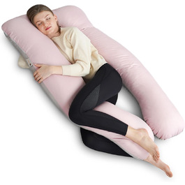 Подушка для вагітних sei Design XXL – ортопедична подушка для сну на боці, з наволочкою, підтримка для стегон, спини, живота та колін, комфортне положення для вагітних, подушка для годування та сну
