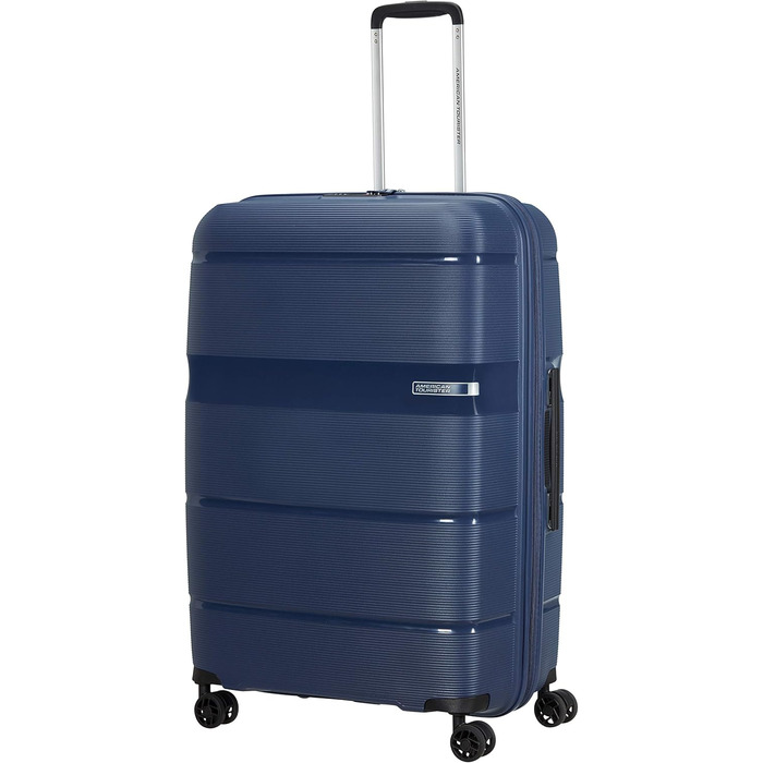 Валіза American Tourister Linex Spinner L, 76 см, 102 л, синя, на 4 колесах