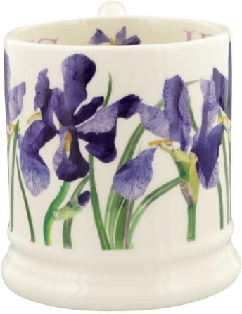 Emma Bridgewater Велика керамічна чашка 1/2 пінти Blue Iris – чашка для кави, чаю, латте, капучино, подарунок