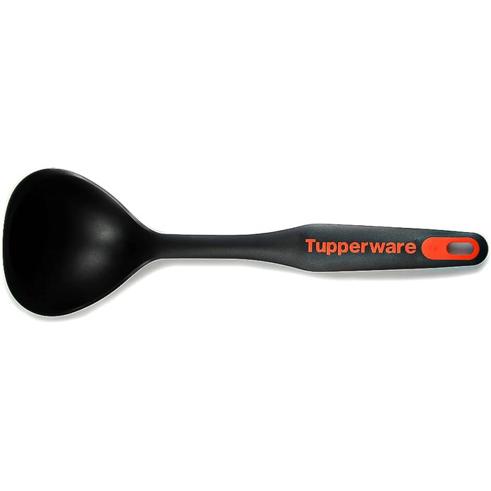 Кухонна ложка Tupperware Griffbereit, чорна з помаранчевим, нейлонова, для супу та соусів