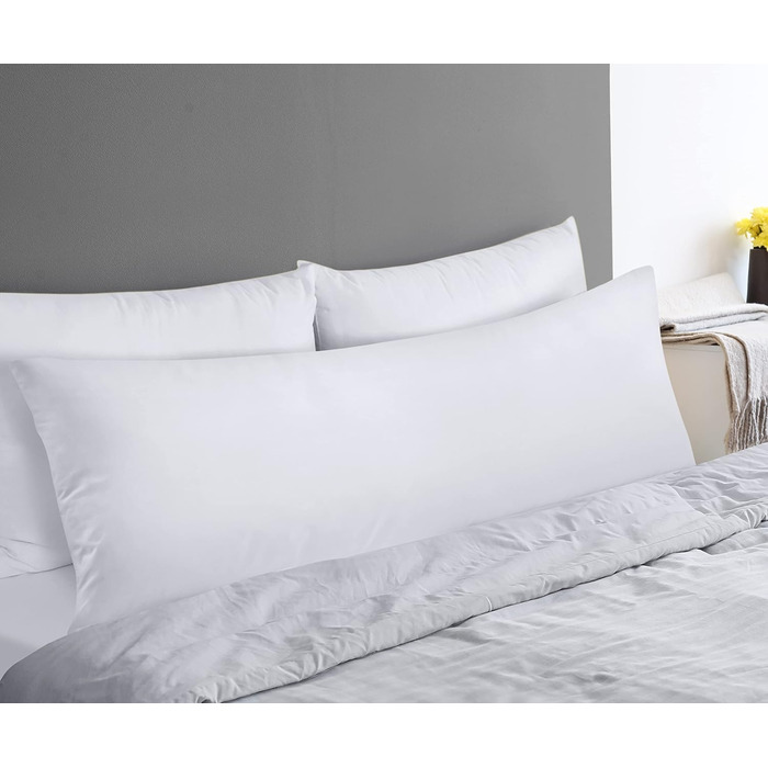 Подушка для тіла Utopia Bedding для дорослих, біла, 50,8x137,2 см, велика подушка для сну на боці, повнорозмірна подушка для бокового сну