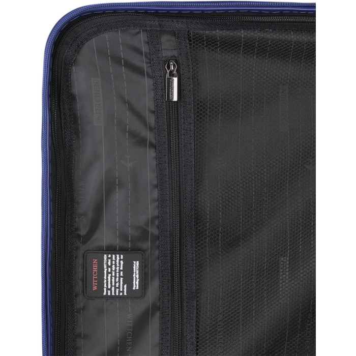 Валіза WITTCHEN Classic M, жорсткий ABS, 4 колеса, кодовий замок, синя