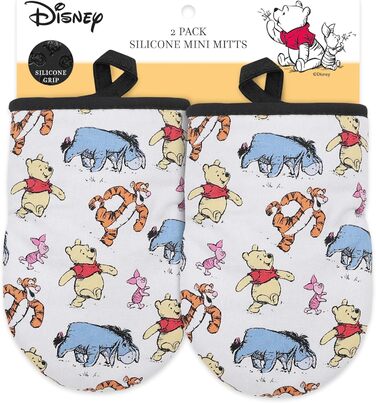 Дитячі термостійкі рукавички для духовки Disney з силіконом, 14x19 см, Міккі, Мінні, Стіч, Вінні Пух