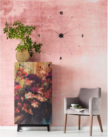Настінний годинник Kare Design Like Umbrella, чорний, 100 см, сучасний мінімалізм, алюмінієва рама, круглий, без батарейки
