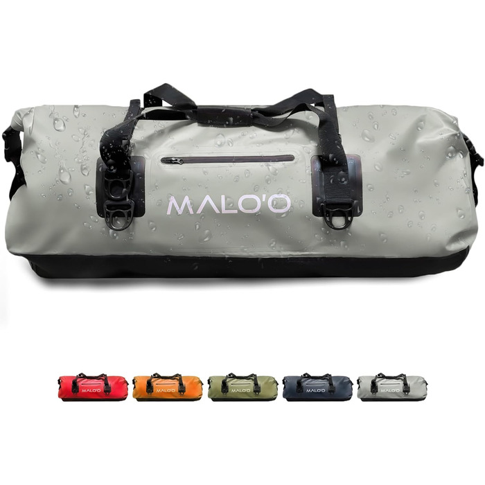 Водонепроникна сумка Malo'o Rolltop Duffel 40/60/100 л для спорту, кемпінгу, риболовлі, каякінгу, плавання, пляжу, з внутрішніми і зовнішніми кишенями