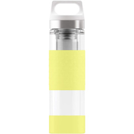 Термобутилка SIGG Hot & Cold із скла 0.4 л з силіконовим чохлом Ultra Lemon, ізольована, без шкідливих речовин
