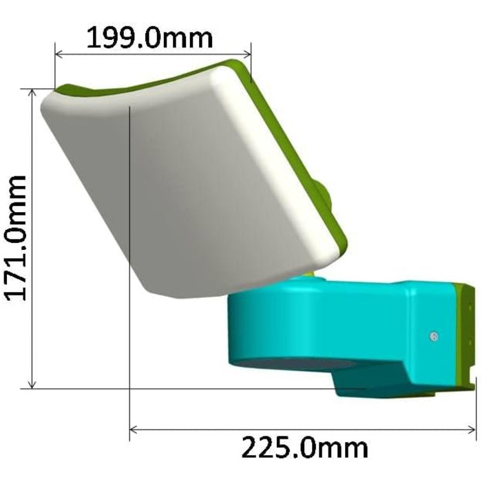 Світлодіодний прожектор HUBER 30W 3300лм IP65 для вулиці, білий, настінний/кутовий монтаж