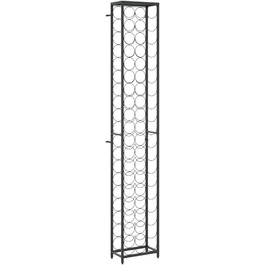 Металевий винний стелаж vidaXL на 35 пляшок, 34x18x200 см