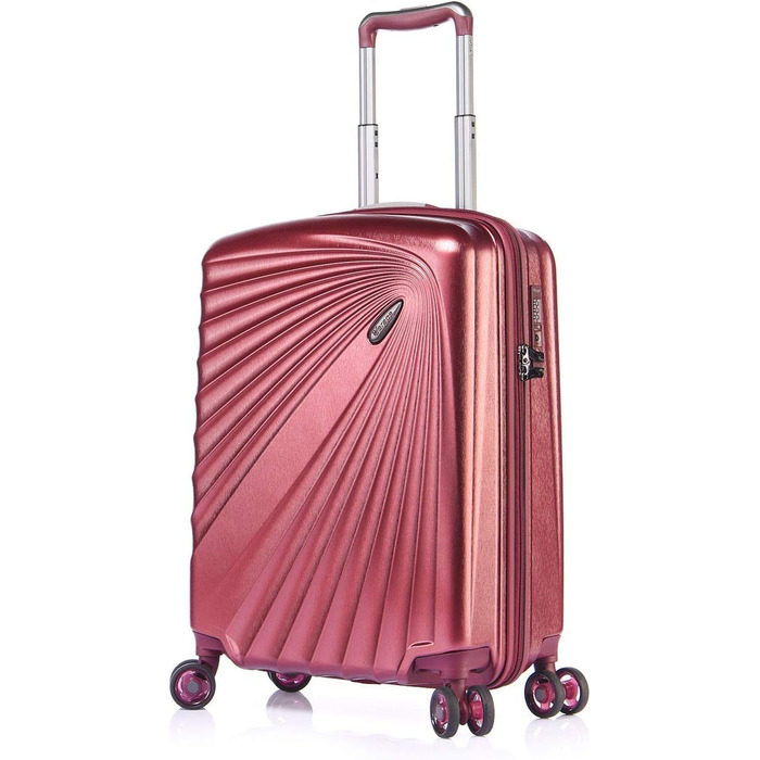 Валіза ABISTAB VERAGE Kinetic 4-колісна, розширювана, 76 см, TSA-замок, ABS/PC, бордова, середня