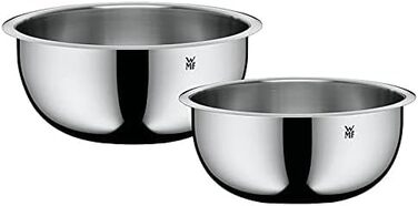 Набір кухонних мисок WMF Function Bowls, 2 шт, 22 і 24 см, з нержавіючої сталі Cromargan, багатофункціональні: для змішування, салату, сервірування, штабельовані