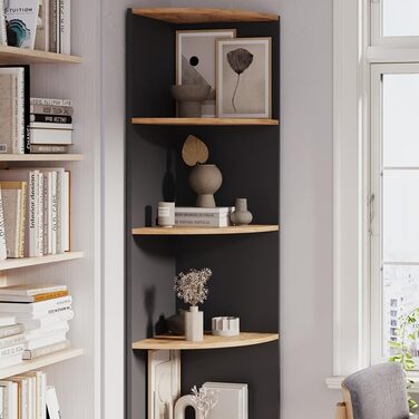 Кутова полиця Vicco Ecki, книжкова, біла/дуб золотий, 30x60 см (антрацит/дуб золотий, 180x40 см)