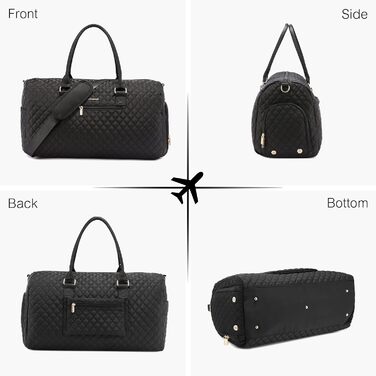 Жіноча спортивна дорожня сумка OVEVOOK XL, водонепроникна, з відділенням для взуття та вологих речей, ручна поклажа для подорожей, чорна