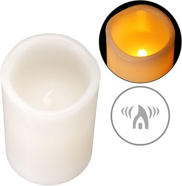 Свічки Monzana XL LED з таймером 2-8 годин, мерехтливим полум’ям, дистанційним керуванням, на батарейках, тепле біле світло, набір чайних свічок 4,5 см, з натурального воску, димовані, електричні