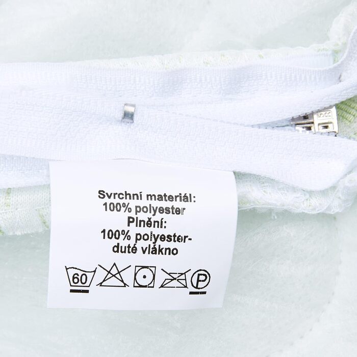 Чохол для матраца BONEX Komfort 90x200 см, висота 16-18 см, двошарова тканина з алое вера, для алергіків, прати при 60°C, 4-стороння блискавка, білий/зелений